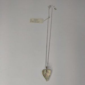 Crystale by LJ Swarovski Elements Pale Yellow Glass Heart Pendant Necklace